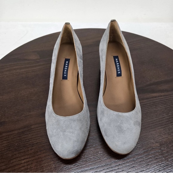 Margaux Gray Suede Heels - Picture 2 of 3
